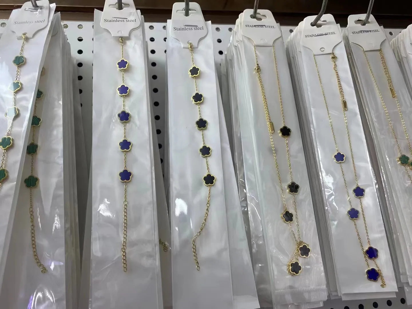 Stainless Steel Leaf Flower Jewelry Set | Non-Fading Minimalist Pendant Necklace, Earrings & Bracelet – Women’s Fashion Set