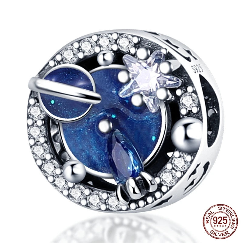 Blue Ocean Series 925 Sterling Silver Turtle Crab Mermaid Charms for 3mm Bracelet