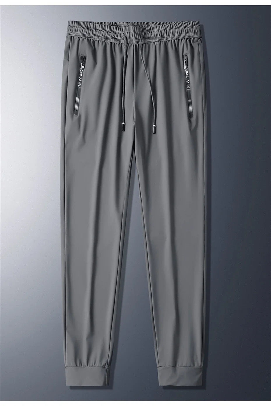 2024 Men’s Plus Size Summer Cool Pants | 7XL–8XL Stretch Sweatpants | Casual Lightweight Trousers in Black & Grey