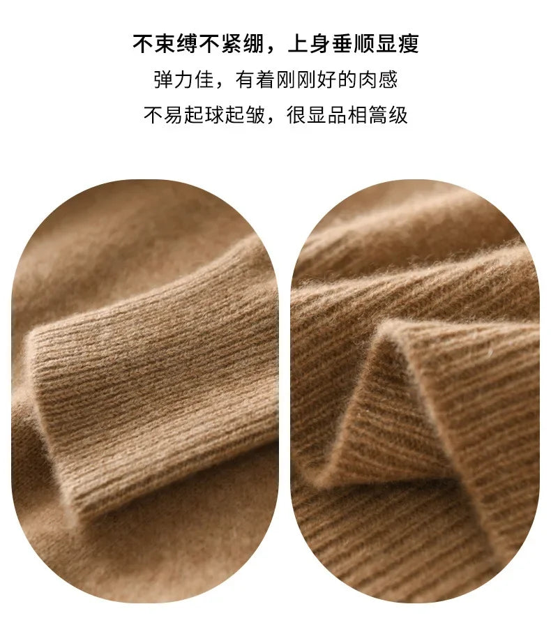 Women Pullover Sweater Hooded Jumper – Korean Loose Fit Solid Long Sleeve Thick Warm Knitted Sweater Autumn Winter
