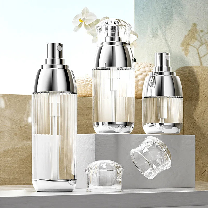 30/60/90ml Travel Portable Spray Bottle – Refillable Transparent Perfume & Cosmetic Atomizer for Women & Men