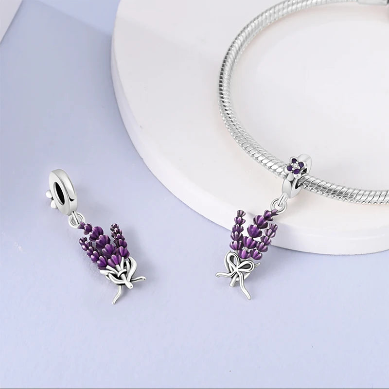 925 Sterling Silver Colorful Luminous Charms | Shell Turtle Star Beads