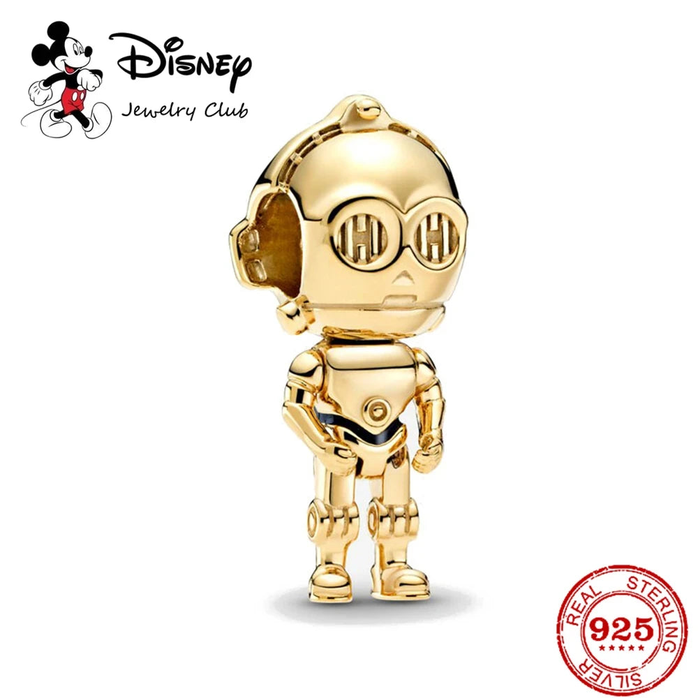 100% 925 Sterling Silver Disney Star Wars Charm Beads – DIY Bracelet Jewelry for Women
