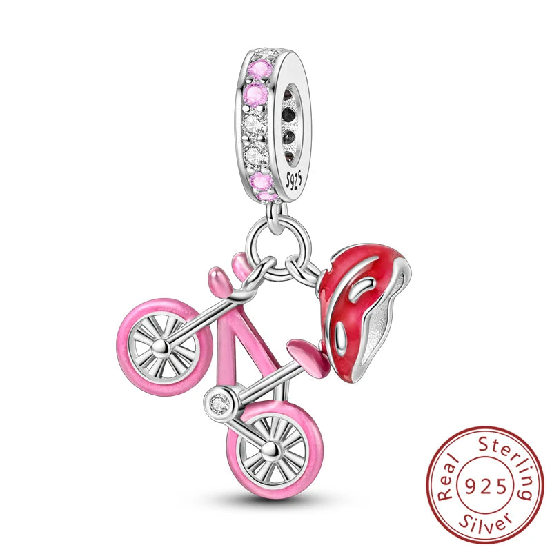 Original 925 Sterling Silver Paris Tower & Travel Charms – DIY Bracelet & Pendant Jewelry