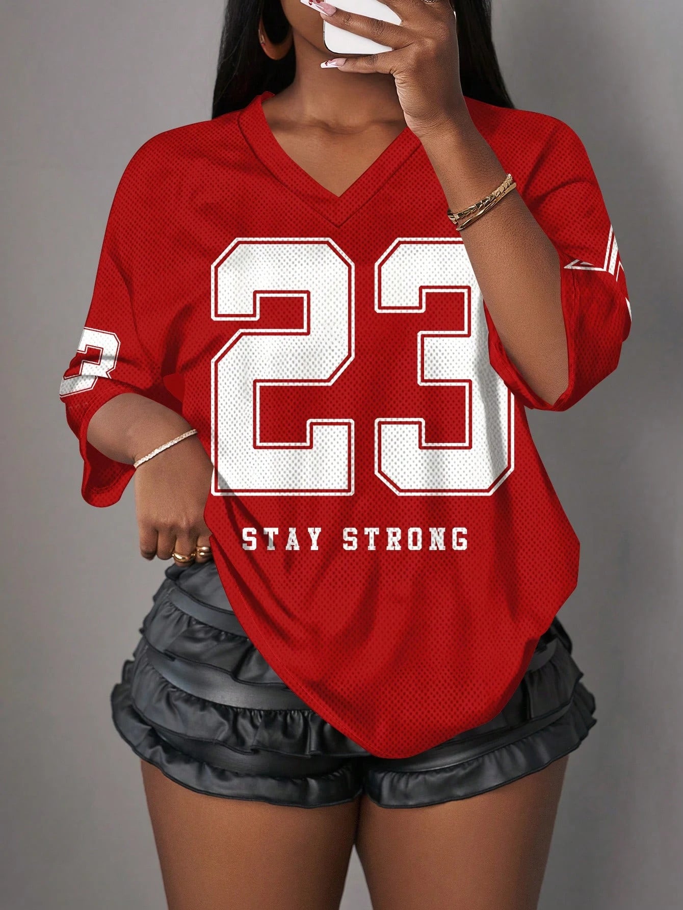 Women’s Casual Minimalist NO.23 Graphic T-Shirt – Summer Sports Jersey | Y2K Ladies Clothes