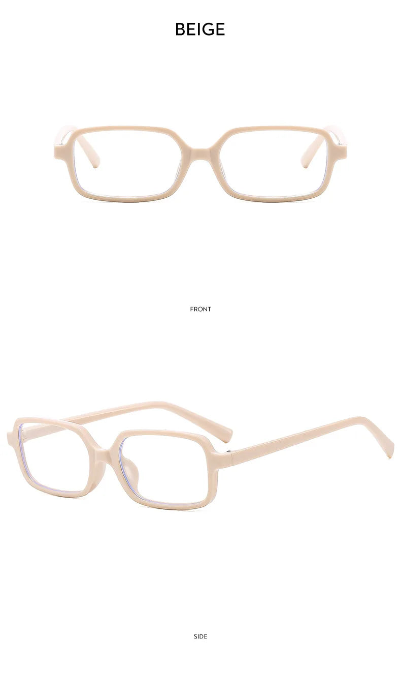 Fashion Retro Small Rectangular Frame Anti-Blue Light Glasses – Women INS Simple Commuting Computer Eyewear