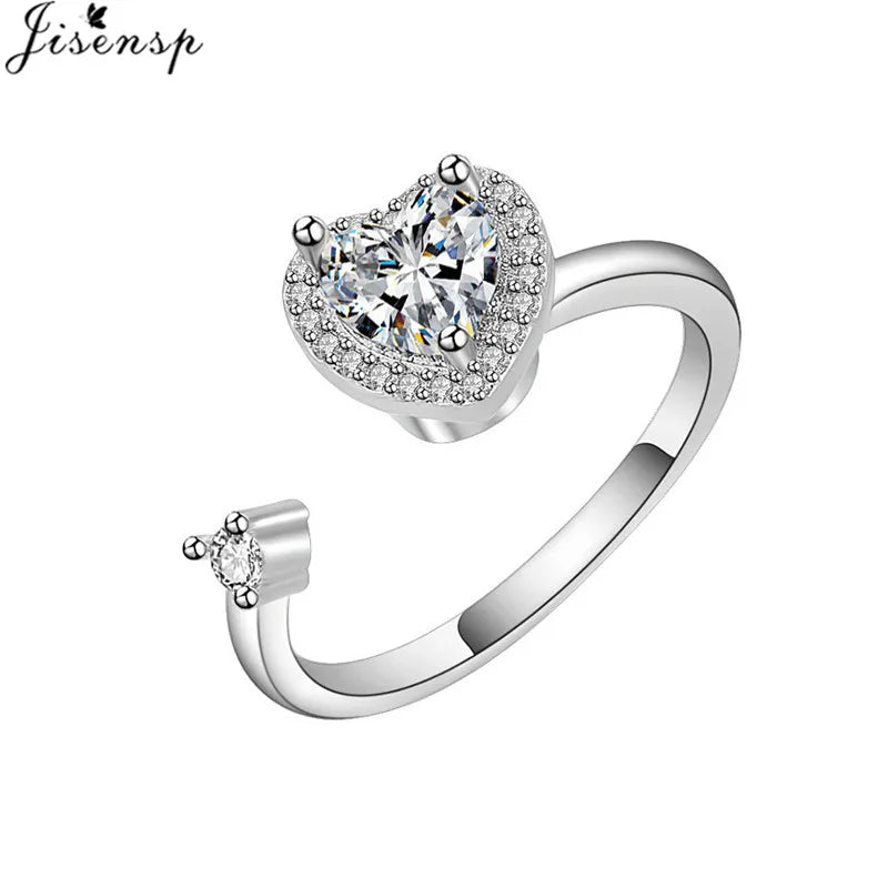 Luxury Fashion Fidget Spinner Ring | Crystal Planet & Butterfly Finger Ring for Women, Anti-Stress Jewelry