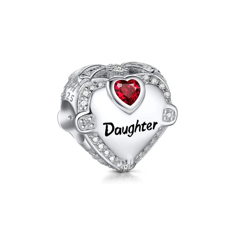 925 Sterling Silver Monkey, Dog Paw & Heart Mom Charm | Fits Original European Bracelet DIY Jewelry Gift