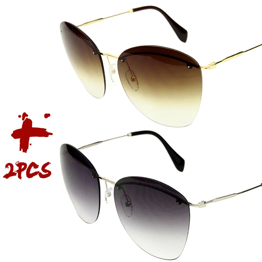 2025 Rimless Oval Sunglasses 🕶️ UV400 Luxury Unisex Outdoor Eyewear