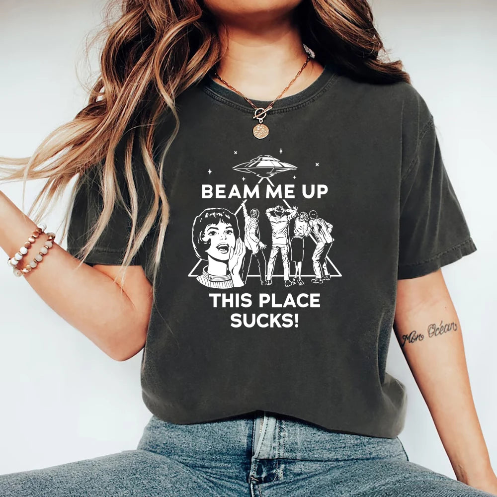 Beam Me Up T-Shirt 🚀 Funny Movie Quote Tee Unisex Short Sleeve ✨