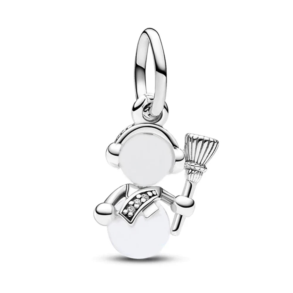 925 Sterling Silver Santa Claus Christmas Tree Elk Socks Charm | Fits Original Pandora Bracelet | DIY Lady Girl Jewelry
