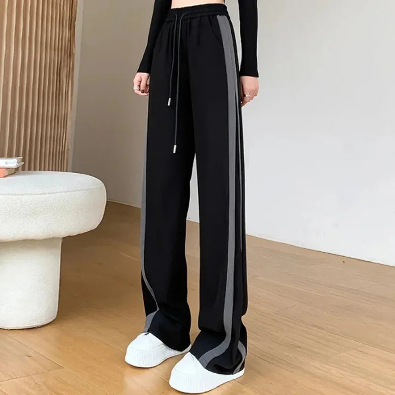 Women's High Waisted Wide Leg Pants | Summer Casual Sports Trousers | Comfortable Baggy Straight Leg Slacks