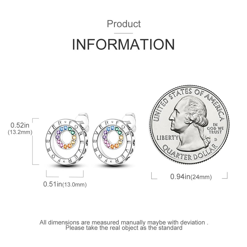 925 Sterling Silver Double Hoop Earrings for Women | Pave CZ Dangle Fashion Jewelry Gift for Engagement & Anniversary