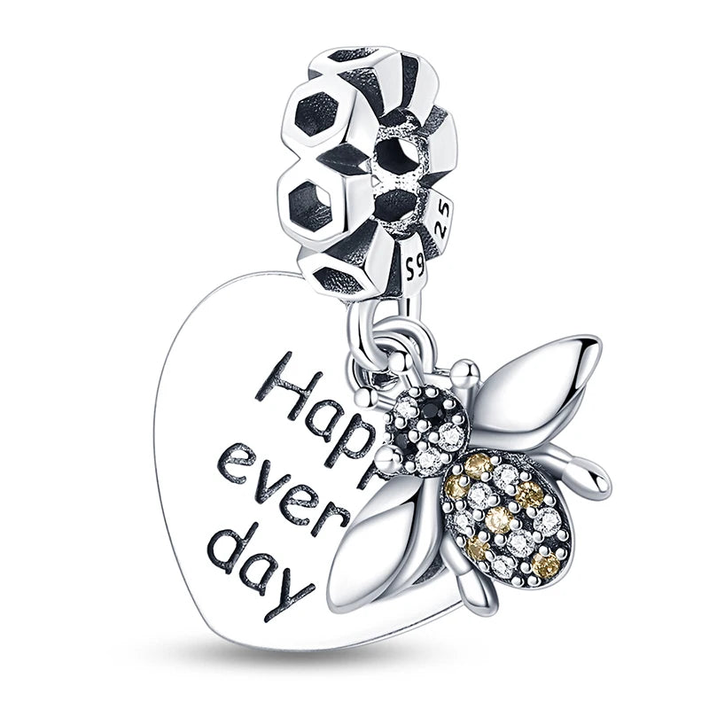 925 Sterling Silver Bee Series Charms | Fit Original Pandora Bracelet – DIY Women’s Jewelry Beads Hot Sale