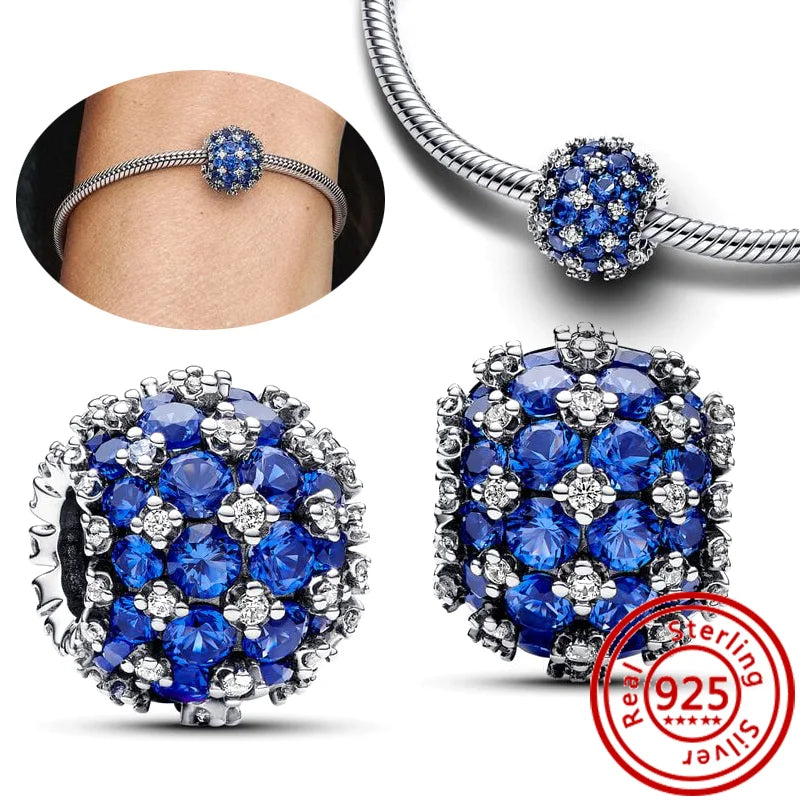 New 925 Sterling Silver Forever Always Love Murano Glass Beads | Sparkling Lucky Charms for Original Pantaro Bracelets DIY Jewelry