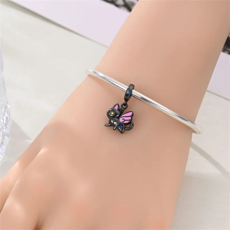 New Original 925 Sterling Silver Animal Charms | Cute Capybara, Elephant & Cat Beads for Bracelets DIY Jewelry