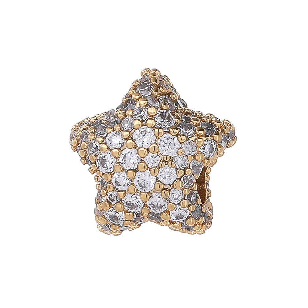 925 Sterling Silver Rose Gold Rabbit & Eiffel Tower Charm | Fit Original European Bracelet DIY Jewelry