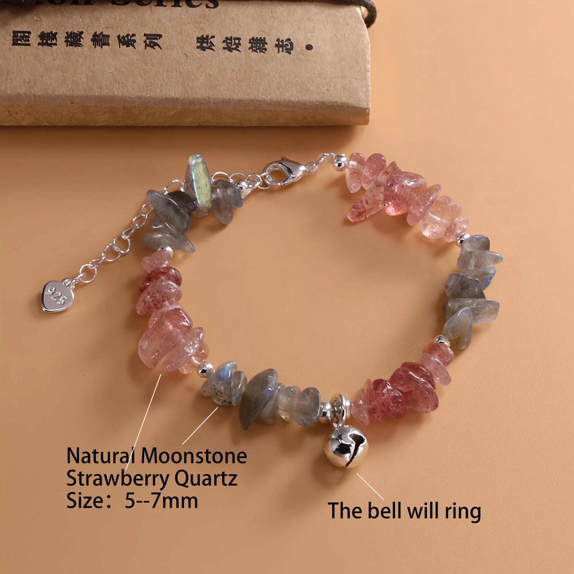 VENTFILLE 925 Sterling Silver Red Agate Bracelet | Flower Pendant Lucky Bead | Original Jewelry Gift for Women