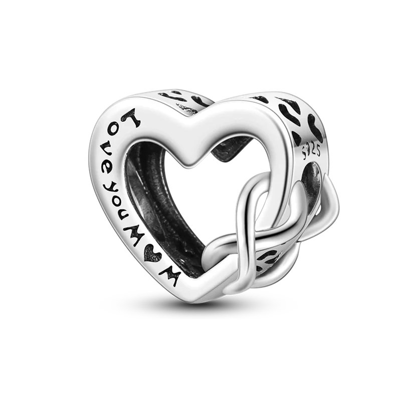 925 Sterling Silver Colorful Charms – Rose, Crown, Rainbow & Heart Dangle Beads Fit Pandora Bracelet & Necklace