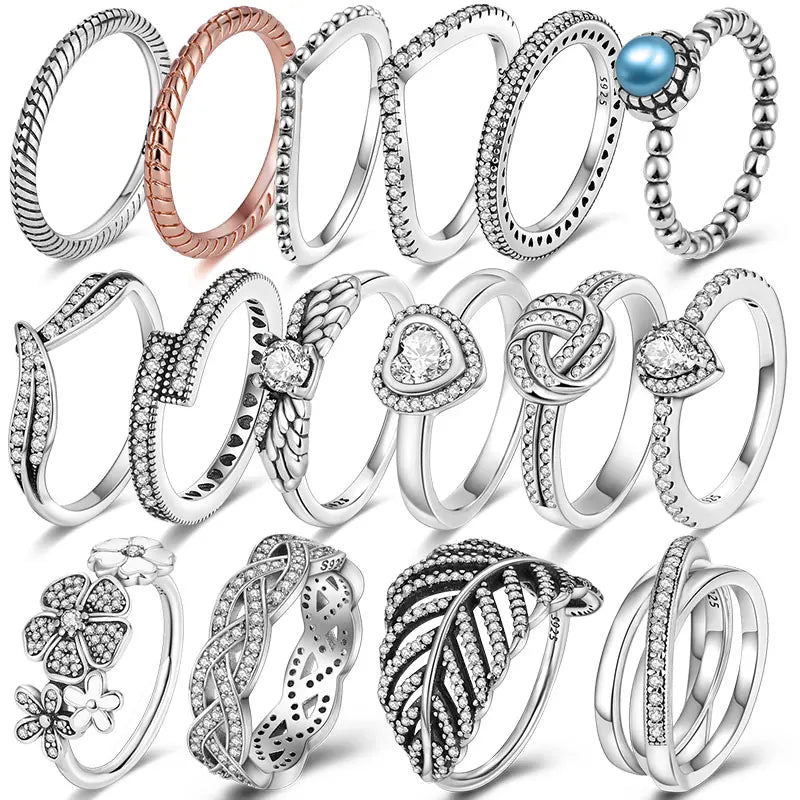 925 Sterling Silver Cross Ring for Women | Clear CZ Engagement & Wedding Band | Fine Jewelry Gift