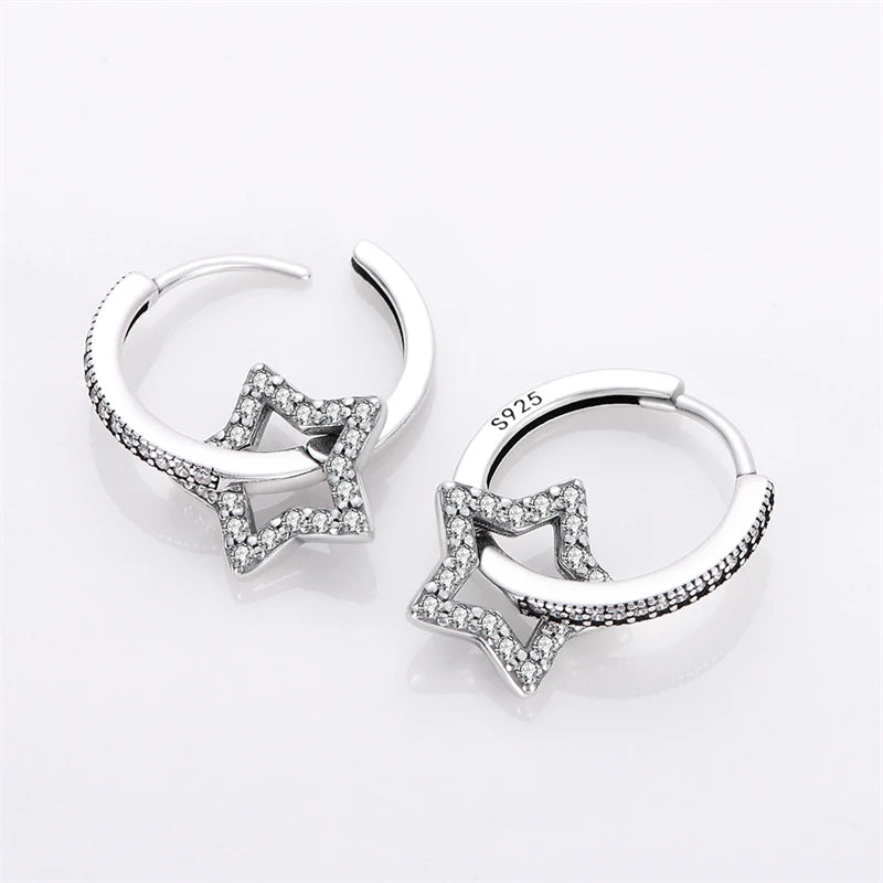 925 Sterling Silver Glowing Starfish & Shell Earrings | Fashion Jewelry for Women