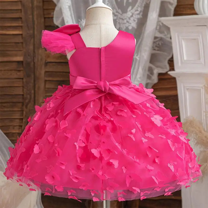Hello Kitty Girls Princess Butterfly Dress – Toddler Birthday, Wedding & Christmas Party Luxury Gown for Kids
