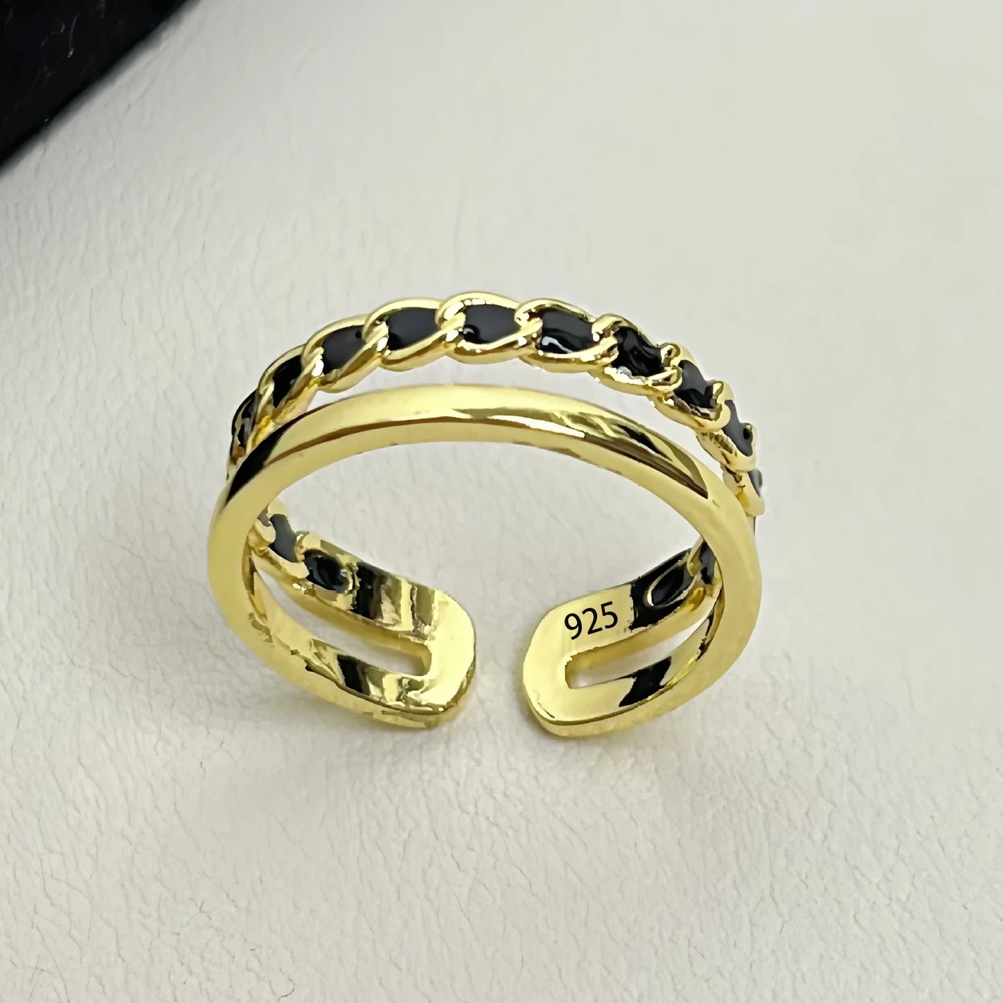 VENTFILLE 925 Sterling Silver Flower Lace Ring – Adjustable CZ Korean Fashion Jewelry