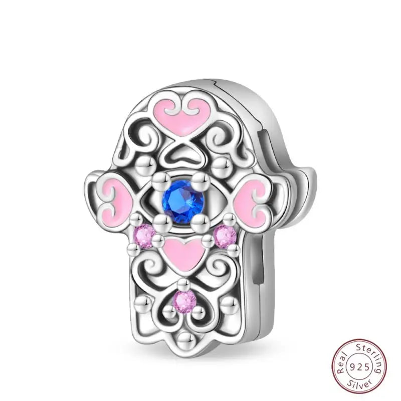 925 Sterling Silver Beaded Flat Pendant | Fantasy Original 3mm Beads for Women’s Bracelet Fine Jewelry