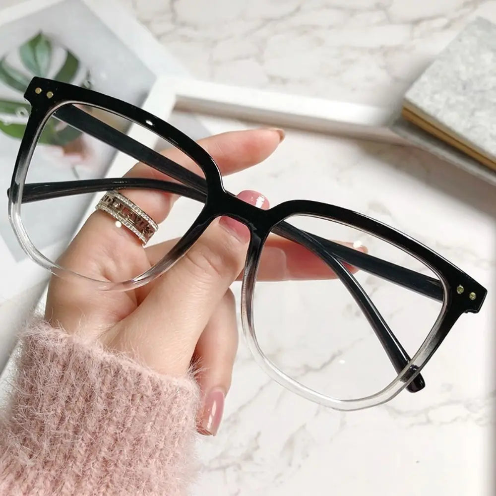 Large Square Frame Anti-Blue Light Glasses – Fashion Retro Computer Reading Eyeglasses for Men & Women | Optical Spectacle Eyewear