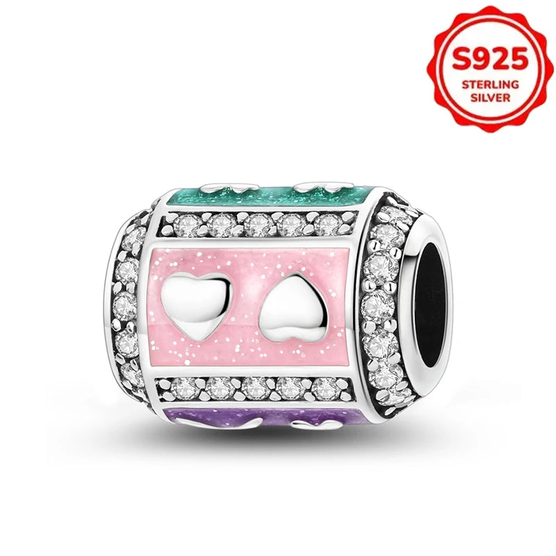 New Disney 925 Sterling Silver Cheshire Cat & Dumbo Charms – Original Bracelet Beads DIY Pendant Halloween Jewelry Gift