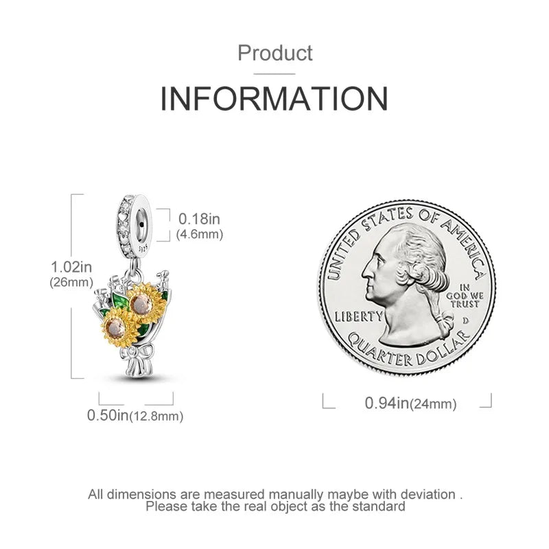 925 Sterling Silver Colorful Luminous Charms | Shell Turtle Star Beads