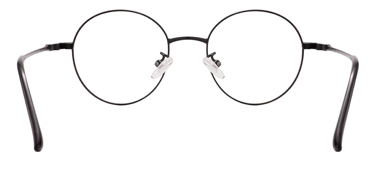 Colorful Round Metal Pink Glasses Frame – Luxury Unisex Full Rim Prescription Eyewear