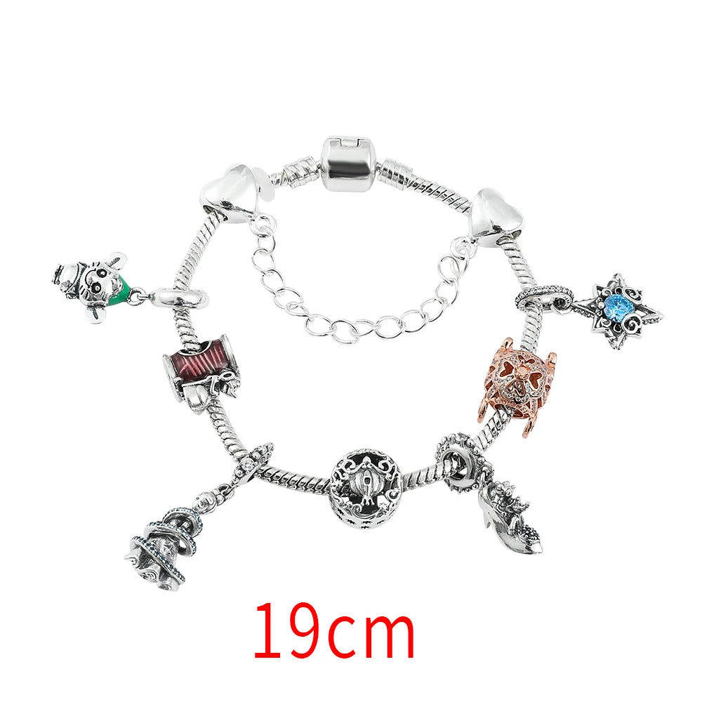 Alice in Wonderland 🐇 Beaded Pandora Bracelet | DIY Alloy Charm Jewelry