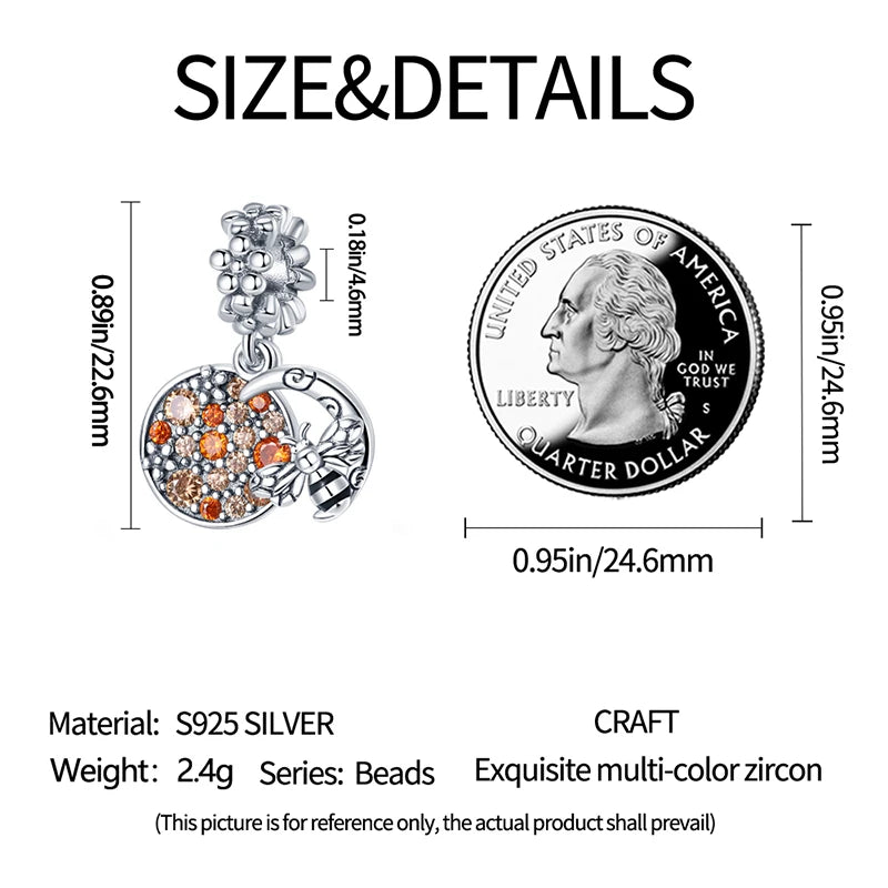 925 Sterling Silver Bee Series Charms | Fit Original Pandora Bracelet – DIY Women’s Jewelry Beads Hot Sale