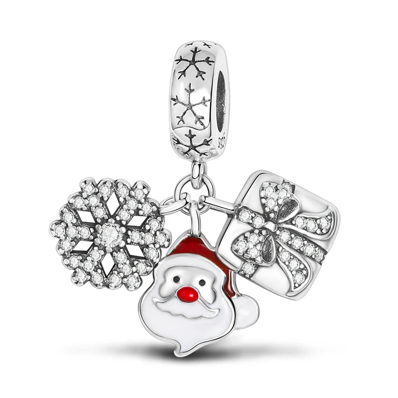2025 Original 925 Sterling Silver Christmas & Halloween Charms | Santa Claus Snowman Beads Fit Bracelet Pendant Jewelry Gift