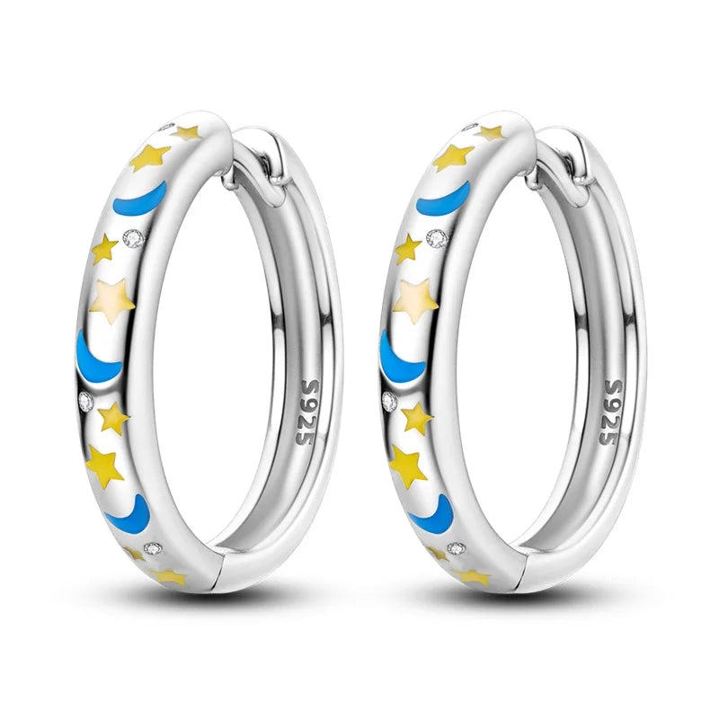 Pandora Style 925 Sterling Silver Irregular Star Earrings | European Fashion Jewelry Gift