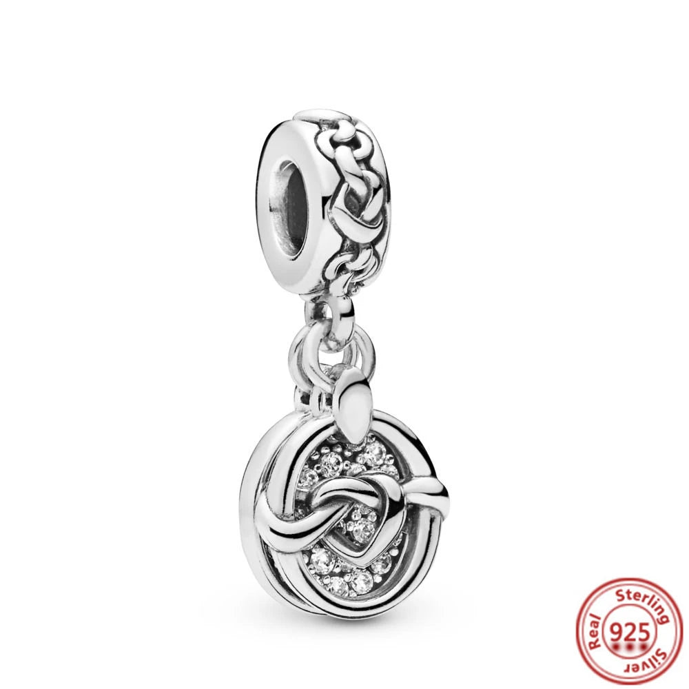925 Sterling Silver Heart-Shaped Moon Rose Beads Charm | Classic Random Blind Bag | Affordable DIY Bracelet Jewelry Gift