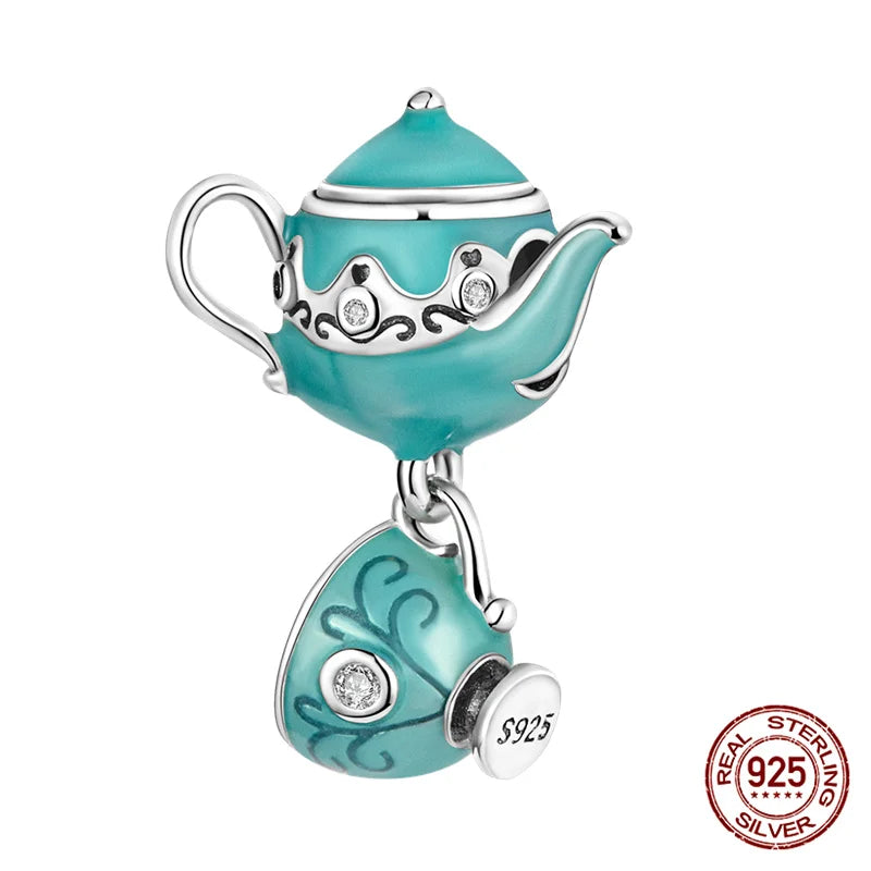 Hot Bible Cross Pink Zircon Charm – 925 Sterling Silver DIY Bracelet for Women