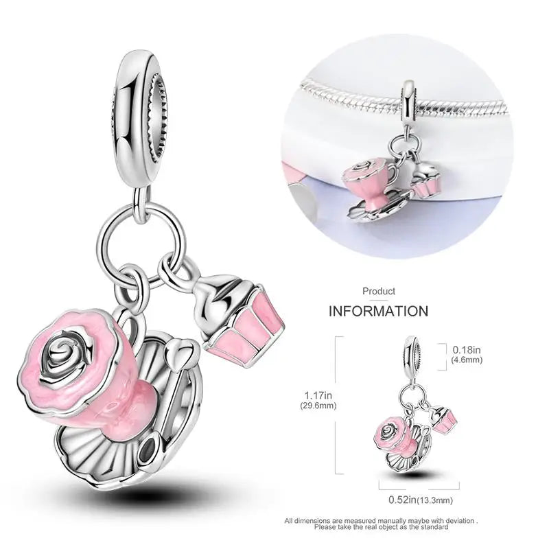 925 Sterling Silver Flying Bird & Butterfly Safety Chain Charm Beads for Original 3mm Bracelet – DIY Jewelry Gift