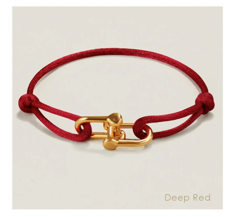 MOONLIGHT Adjustable U-Shape Silk Rope Bracelet | Classic Women’s Charm Bracelet High Quality Jewelry Gift