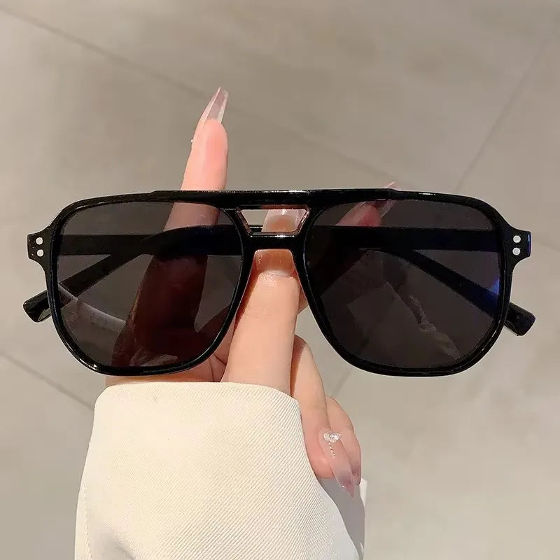 Retro Rectangle Sunglasses for Women – Brand Designer Vintage Small Frame Luxury Sun Glasses | Ladies Classic Black Square
