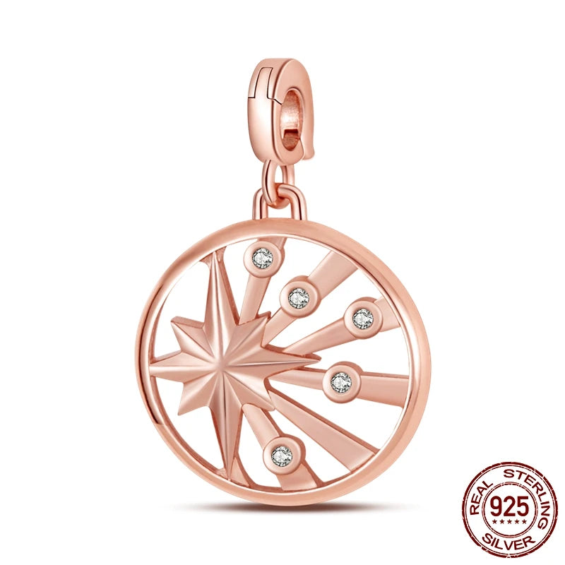 925 Silver 👁️ Eye Medallion Pendant | Pandora Fit DIY Connector Charm