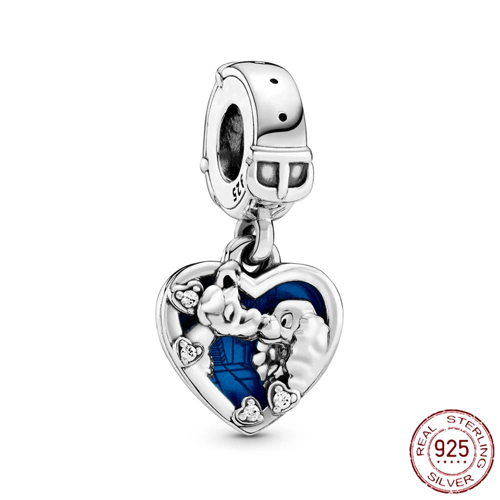 925 Sterling Silver Safety Chain Charms for Pandora Bracelets Women Jewelry