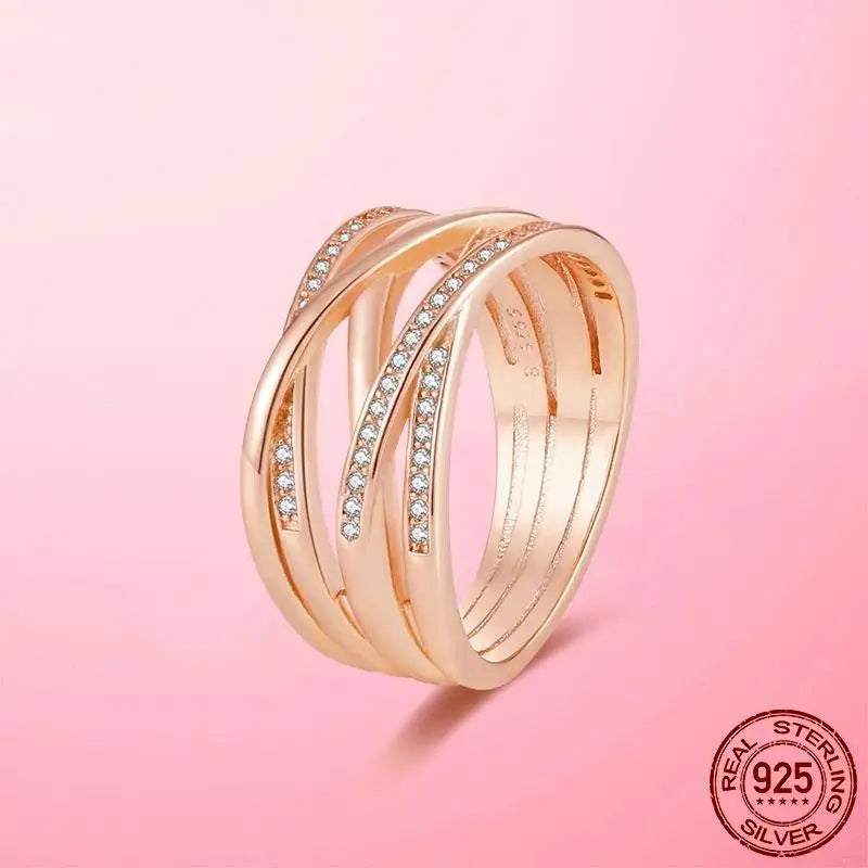 925 Sterling Silver Cocktail Ring Set for Women | CZ Zircon Pave Bridal Wedding & Engagement Jewelry
