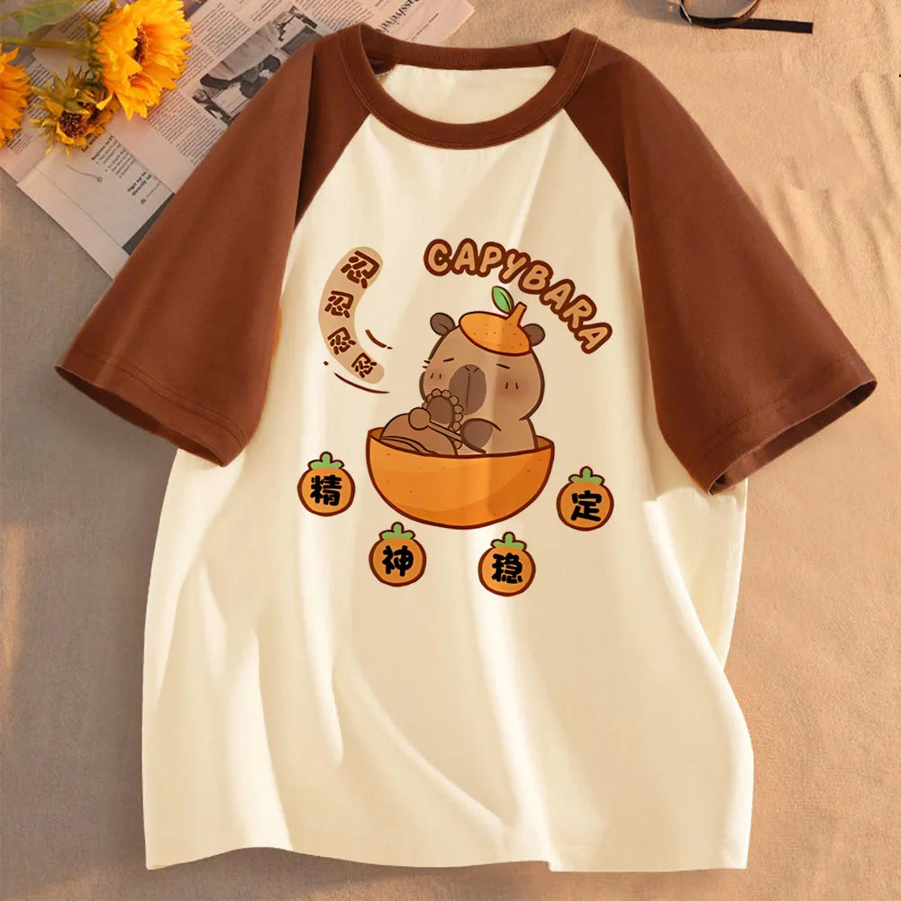 Funny Capybara T-Shirt | Unisex Summer Cute Animal Graphic Tee | Short Sleeve Streetwear Top
