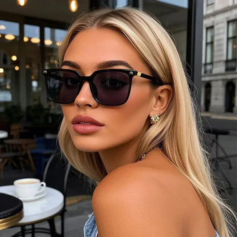 NEW Brand Sunglasses – Women’s Square Classic Large Frame & Men’s Rectangular Retro Sun Glasses | Letter Design UV400