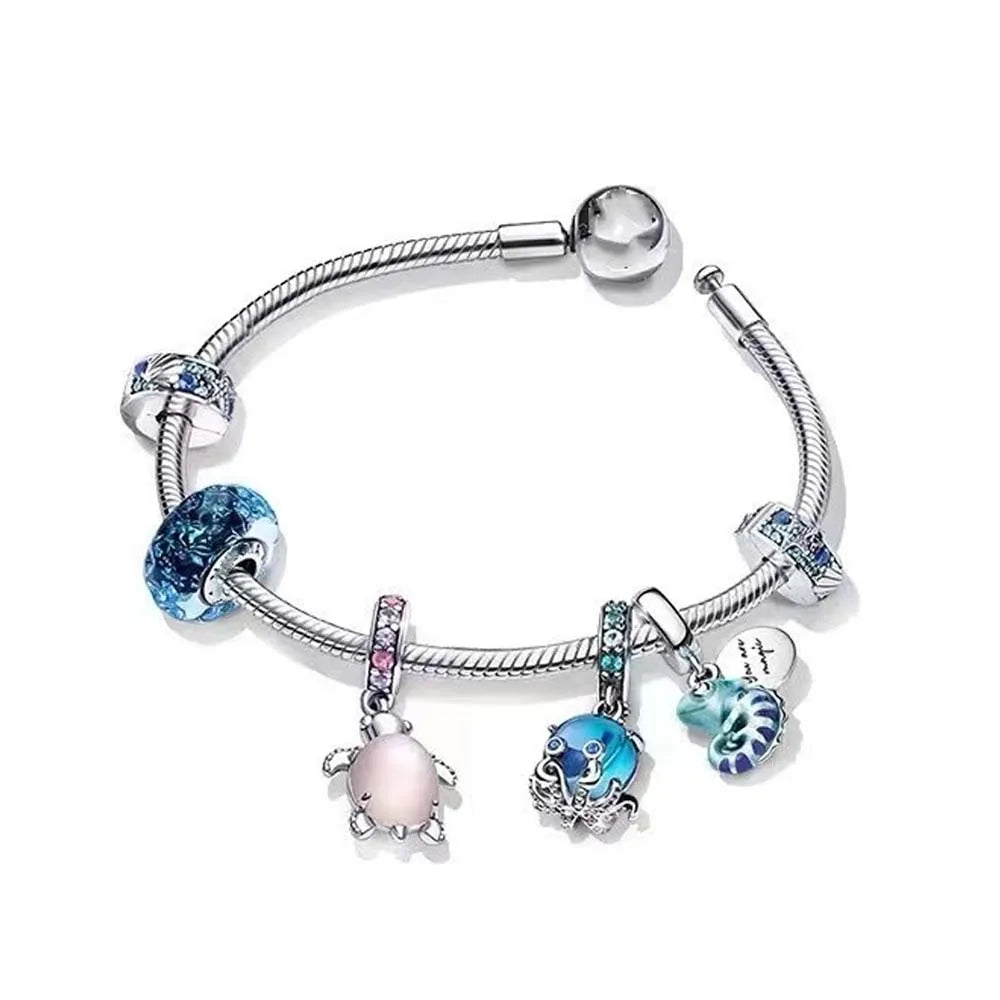 925 Sterling Silver Women’s Bracelet Set | Luxury Pandora Fit Jewelry