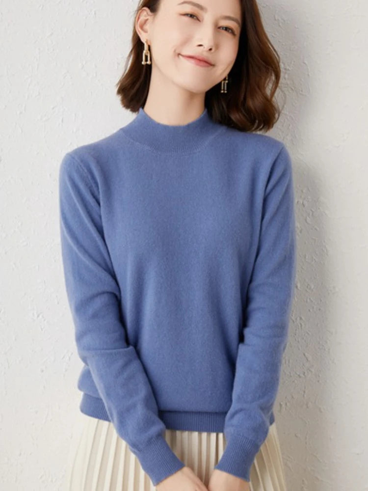 2025 Thick Warm Turtleneck Sweater for Women | Loose Fit Knitted Pullover | Autumn Winter Solid Color Jumper