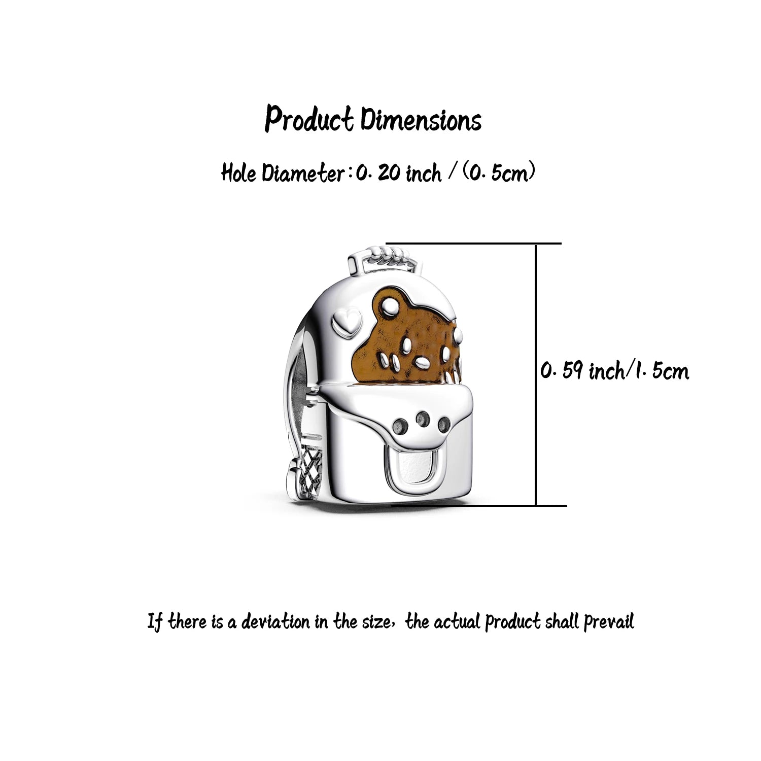 Manyilus 2025 Hot Sale Bear Backpack Charm | S925 Sterling Silver Pendant Bead for Bracelet