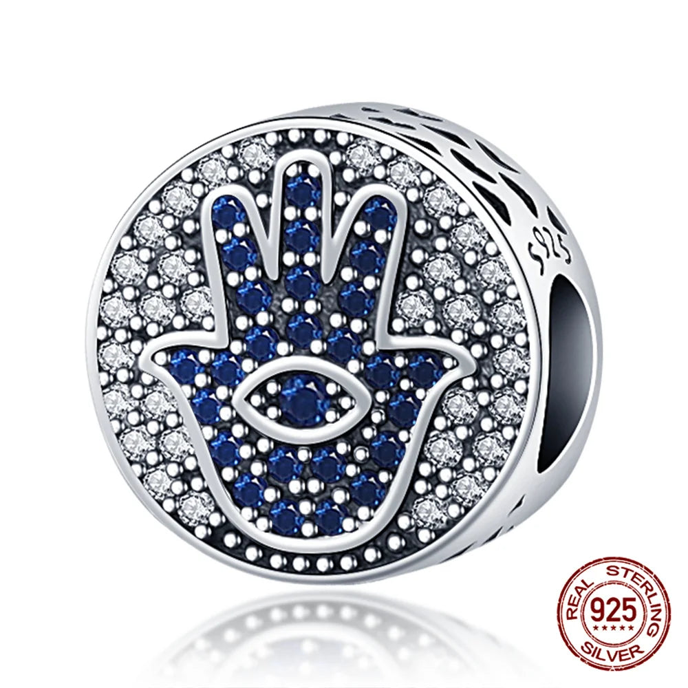 925 Sterling Silver Blue Zircon Evil Eye Charm | Original Devil Eye Series Bead Fits Pandora Bracelet – Women’s DIY Jewelry Gift